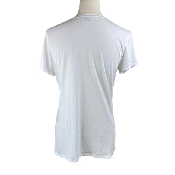 Vince Tie Dye Gray White Short Sleeve Layering Lightweight Edgy T-Shirt - Picture 2 of 9